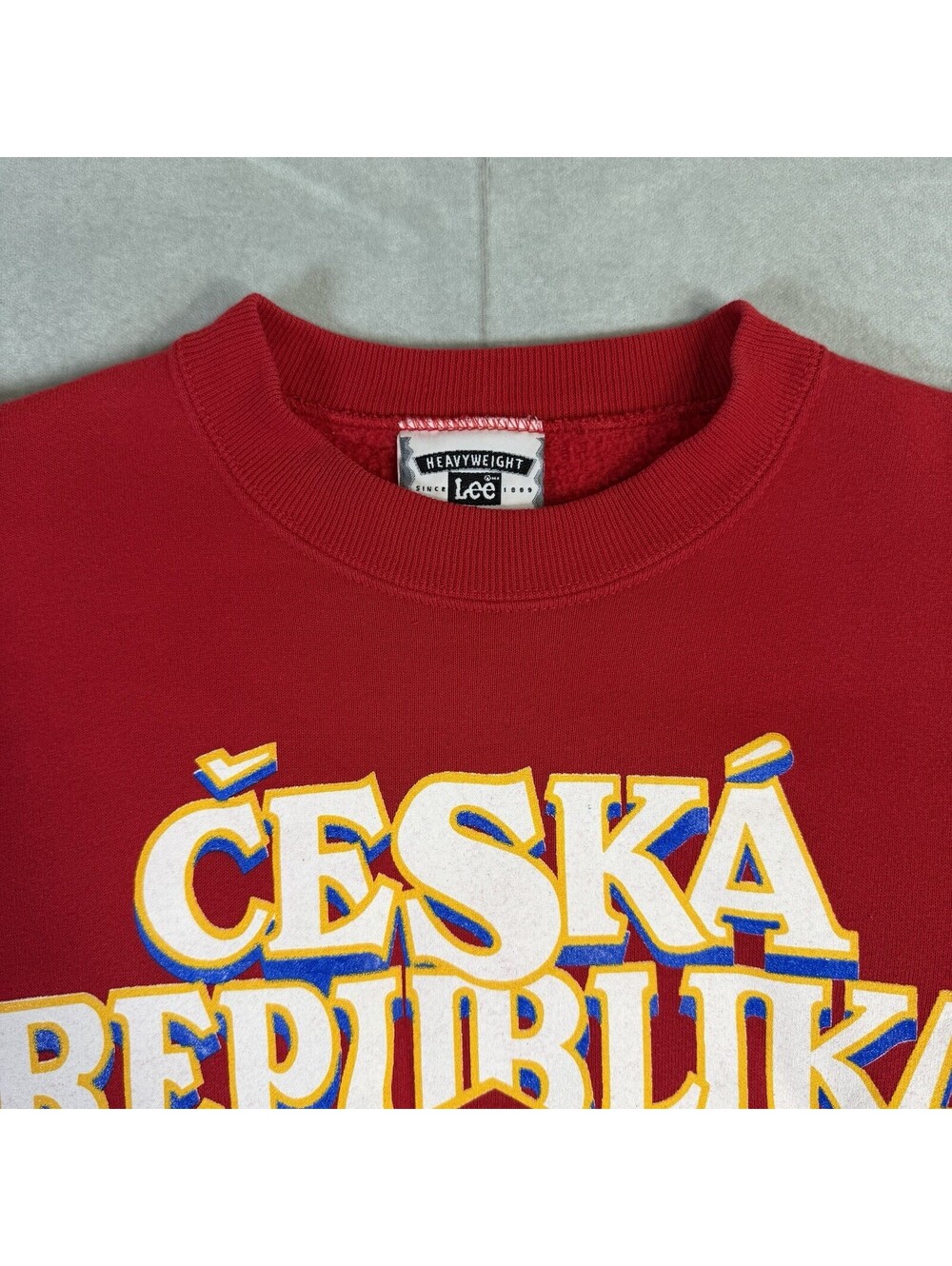 Vintage 90s Prague Sweatshirt Mens Medium Lee Ceska Republika Czech Republic - Picture 3 of 8